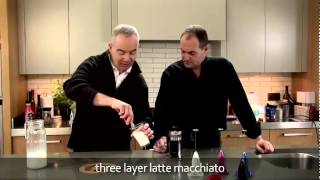 aerolatte  milk frother makes three layer caffè latte macchiato [upl. by Borg]