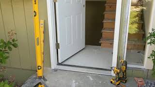 Jeld Wen Front Door Installation  Really crappy products and craftsmanship PART 1 [upl. by Anorahs]