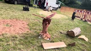 A fabulous range of wooden sculpture at Caerleon festival 2024 [upl. by Anahsak]