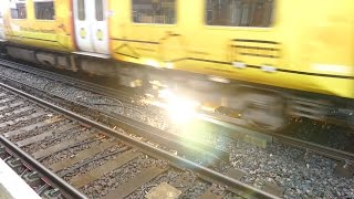 Merseyrail 507 009 making arcs at Birkdale station [upl. by Blatt498]