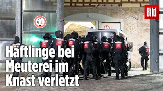 Gefängnismeuterei Polizei stürmt Knast in Thüringen  JVA Untermaßfeld [upl. by Edak]